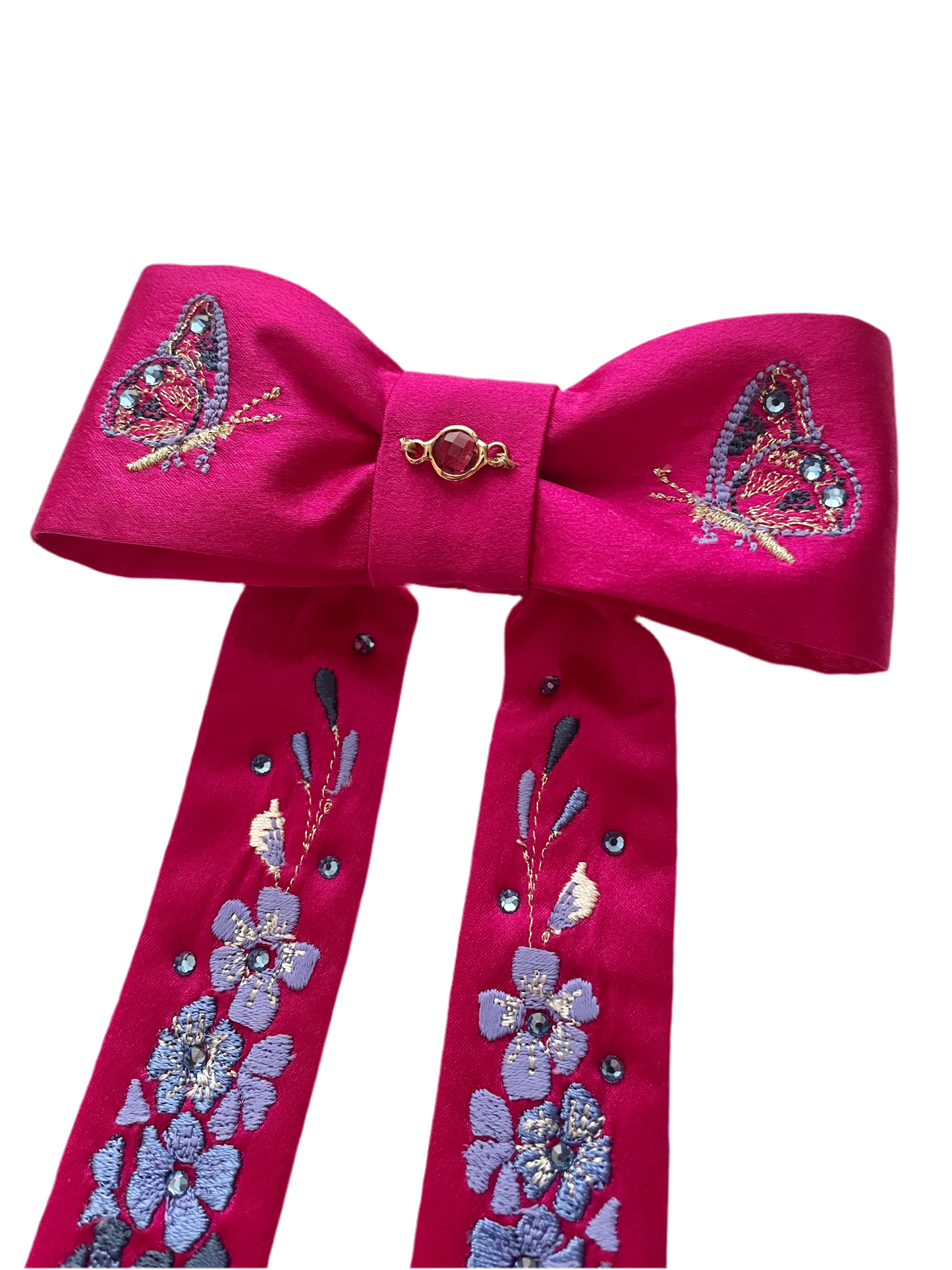 Birthday Botanicals silk hair bows