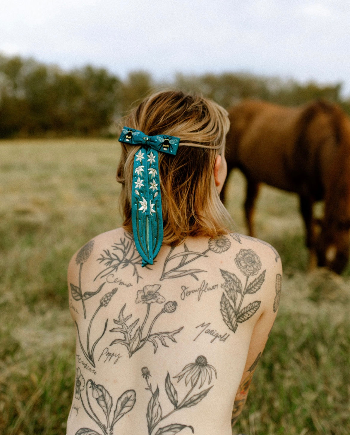 Birthday Botanicals silk hair bows