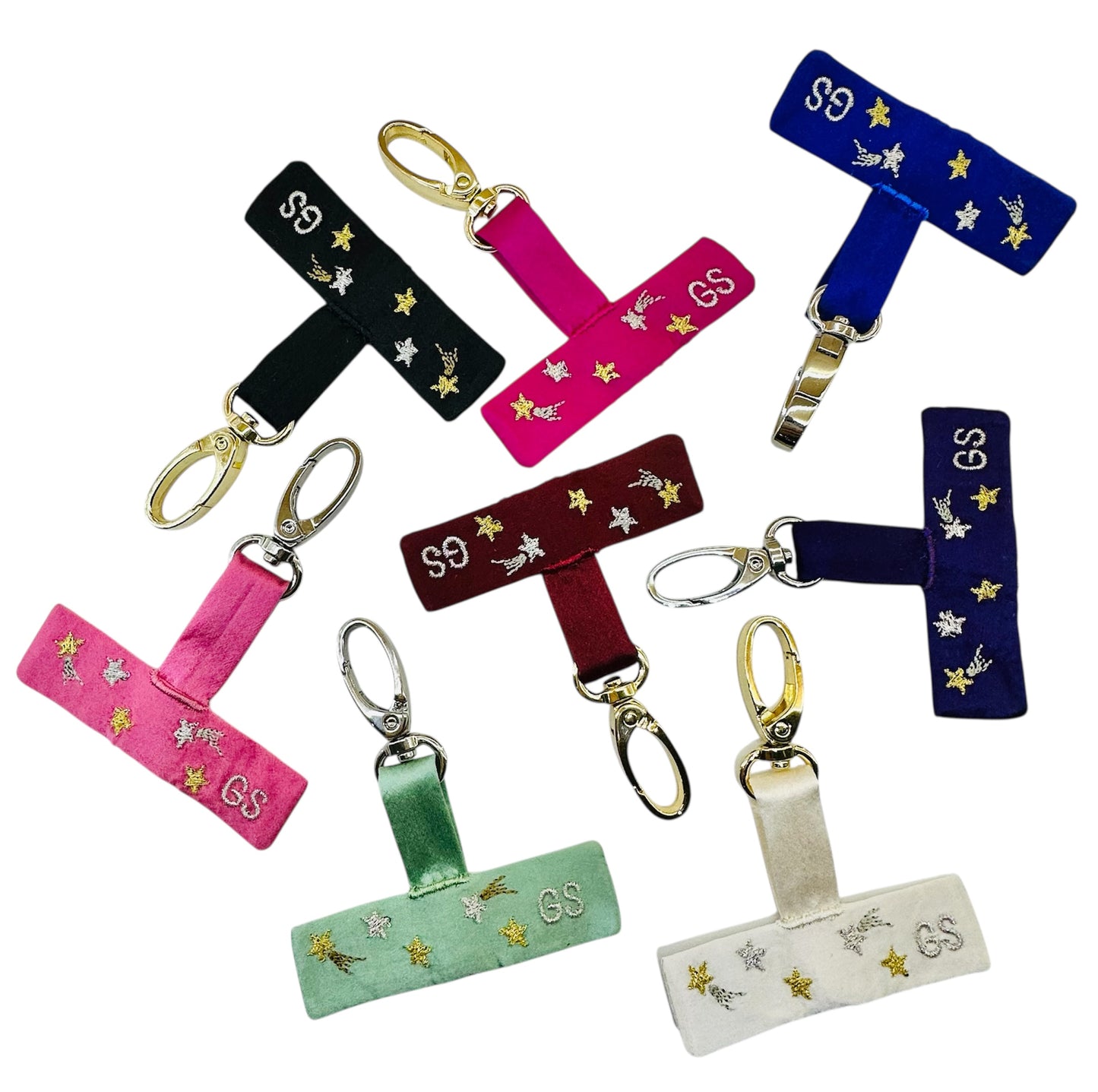 Cosmic flame convertible silk tie / bag charm