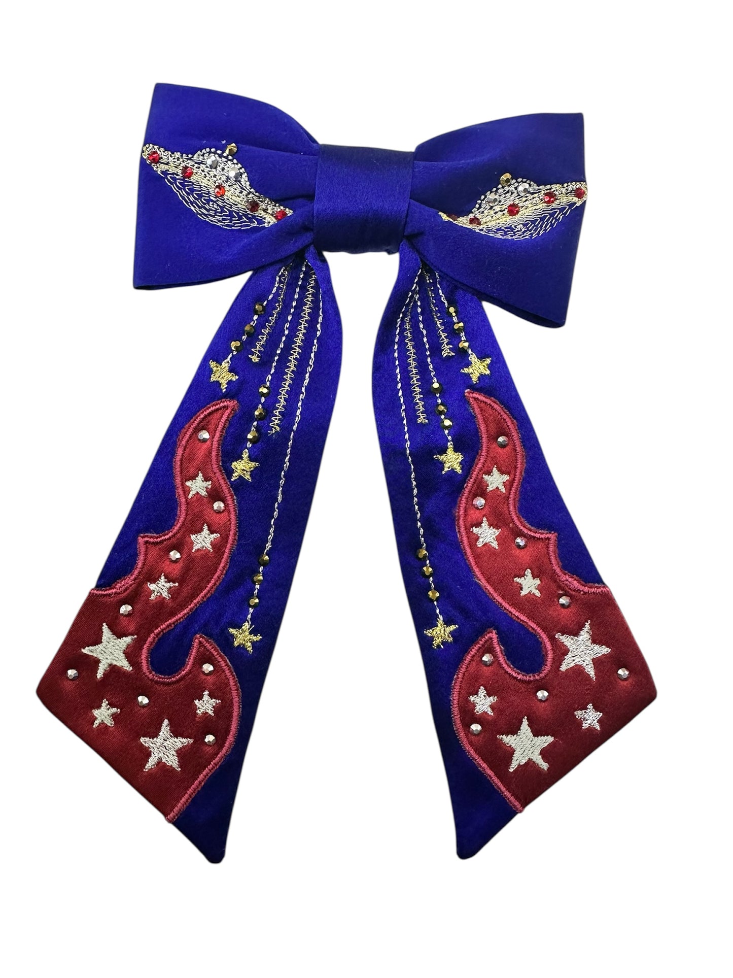 Cosmic flame convertible silk tie / bag charm