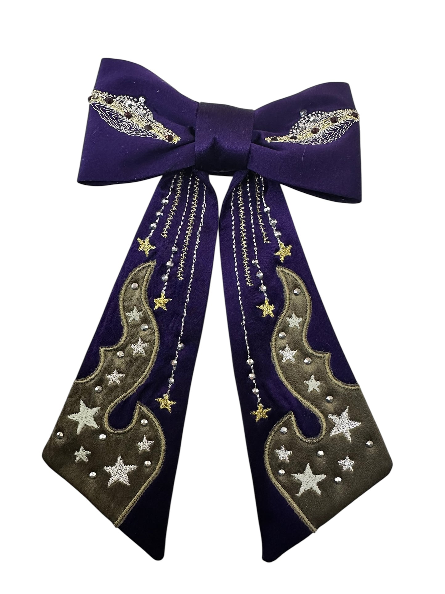 Cosmic flame convertible silk tie / bag charm