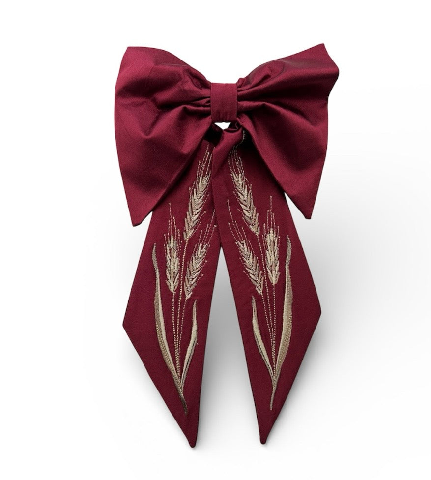 Lucky Wheat Emblem - Hair Bow
