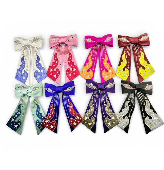 Cosmic flame convertible silk tie / bag charm