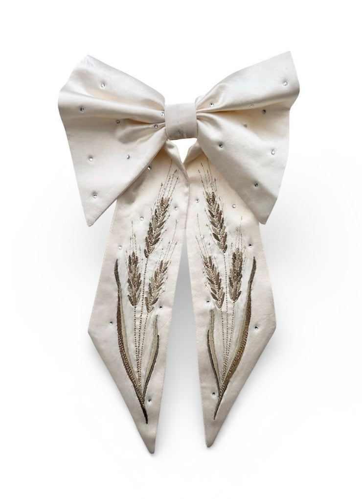 Lucky Wheat Emblem - Hair Bow