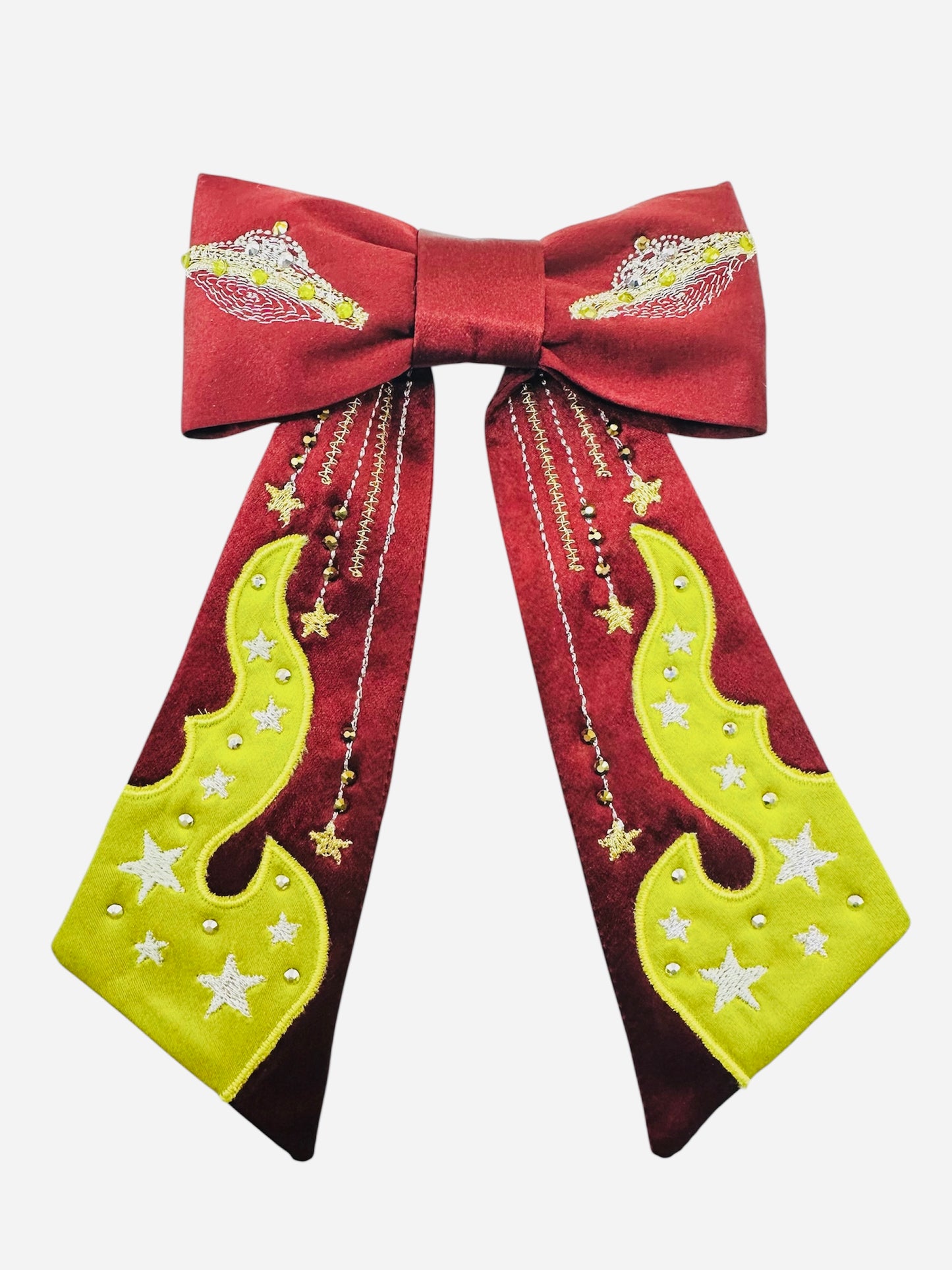 Cosmic flame convertible silk tie / bag charm