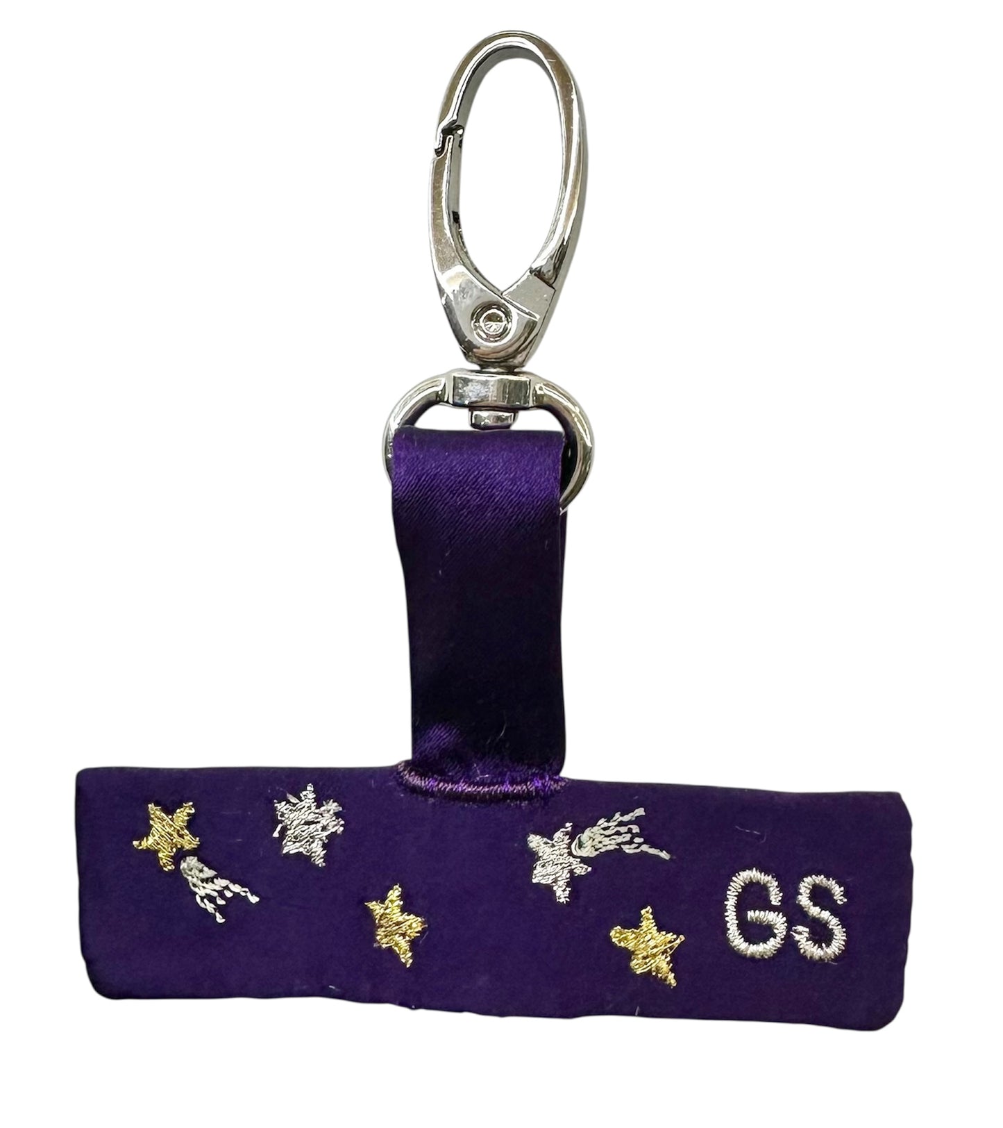 Cosmic flame convertible silk tie / bag charm