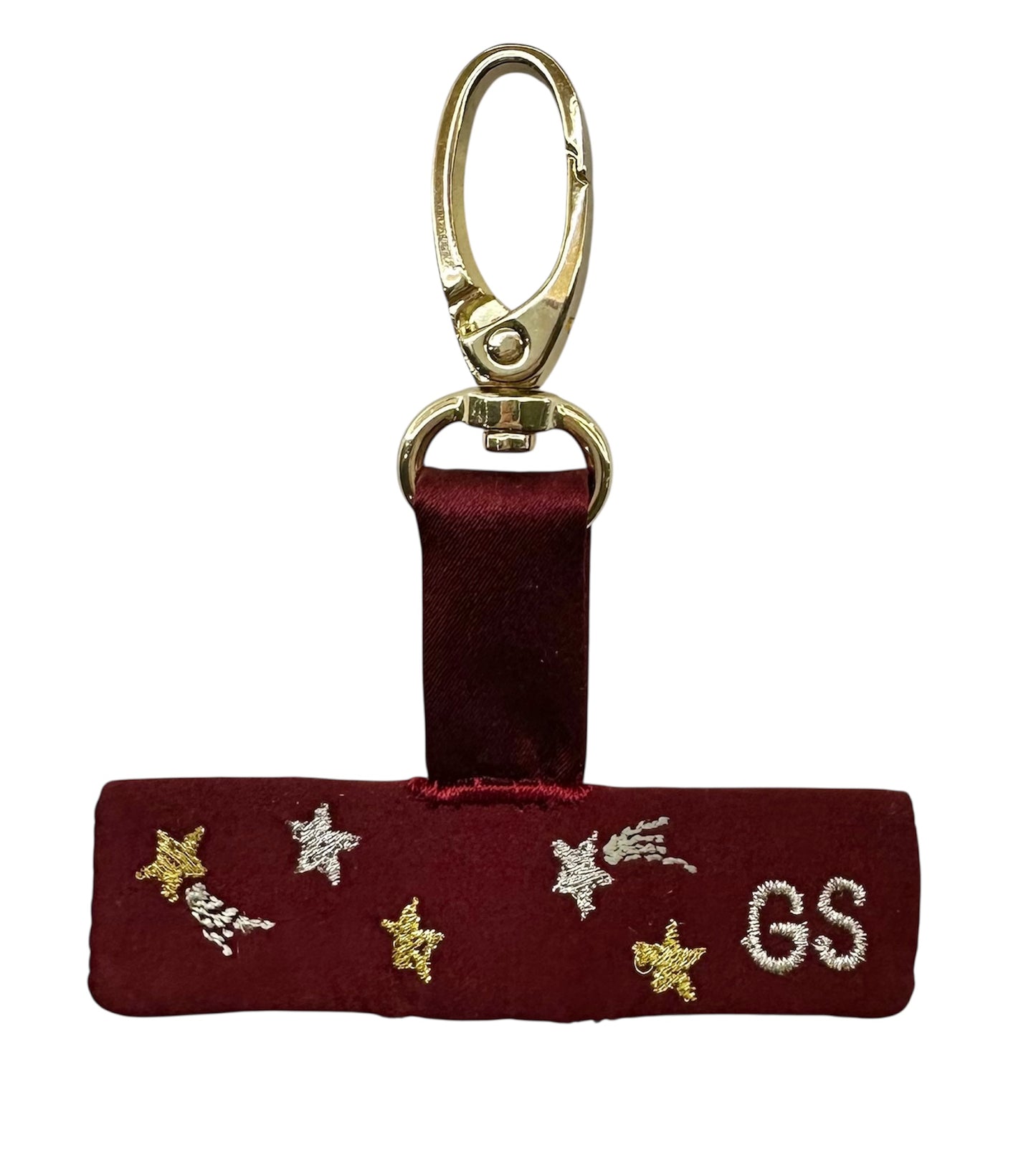 Cosmic flame convertible silk tie / bag charm